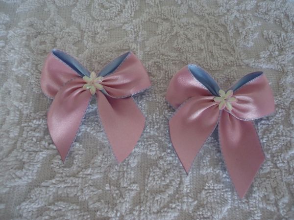 Laço fita dupla rosa/azul F.P - cod 1009